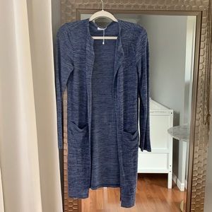 Blue long cardigan
